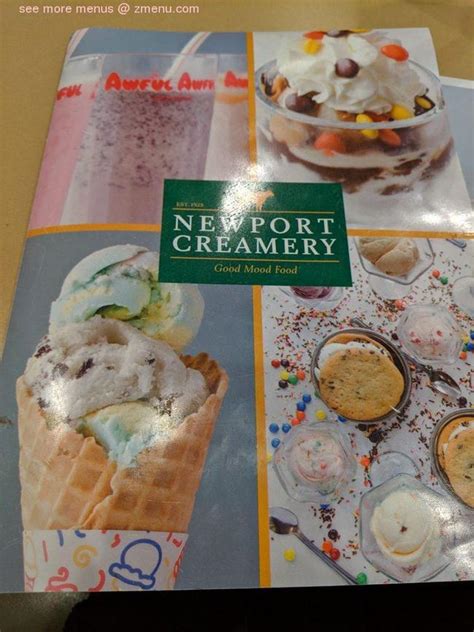 Online Menu of Newport Creamery Ice Cream & Sandwich Shoppes Restaurant ...