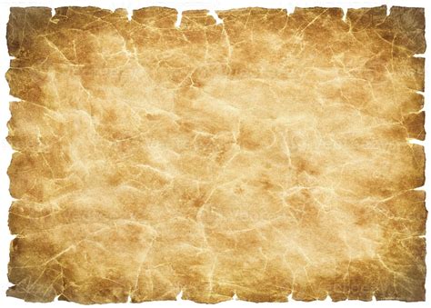 Old Parchment Paper Sheet Vintage Aged Or Texture Isolated On White