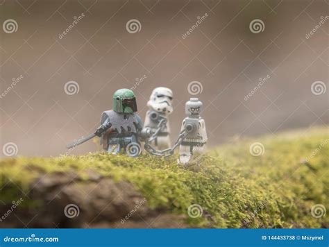 Lego Star Wars Minifigures Of Bounty Hunter Editorial Stock Photo