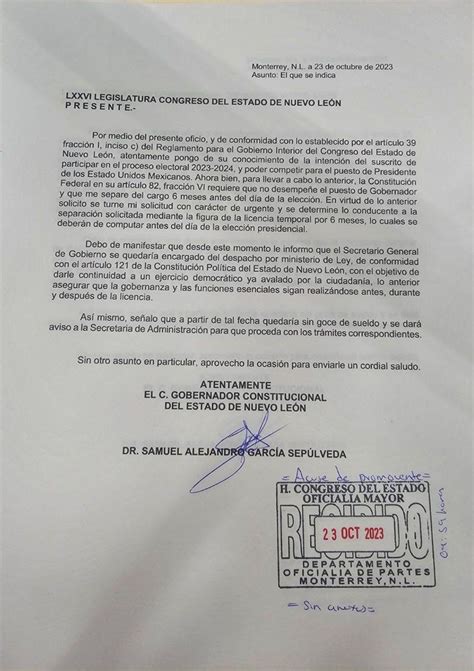 NoEsBroma Que siempre sí Samuel García buscará candidatura para