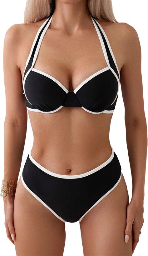 Amazon Makemechic Women S Piece Bikini Sets Bathing Suit