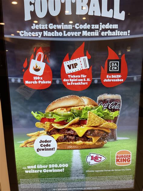 Kc Chiefs Logo Seen At A Burger King Kiosk In Cologne Germany R