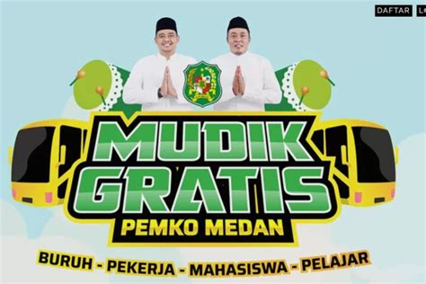 Mudik Gratis Bareng Pemko Medan Ini Syarat Link Daftar Online