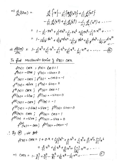 Solved Write Out The Formal Maclaurin Series Expansion For Sin X In