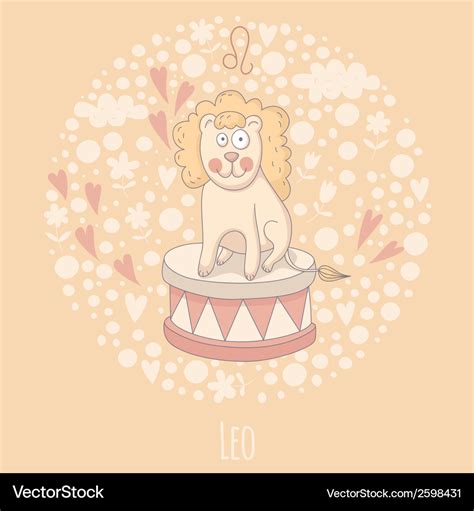 Cartoon of the lion leo Royalty Free Vector Image