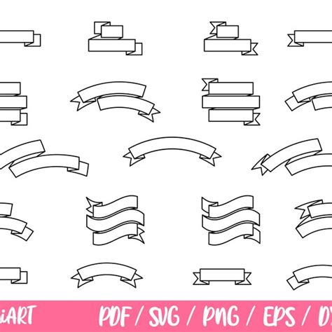 Ribbon Banner Svg Etsy