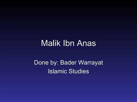 Biography Imam Malik