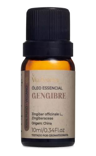 Oleo Essencial Gengibre Puro Via Aroma 10ml Para Difusor Parcelamento