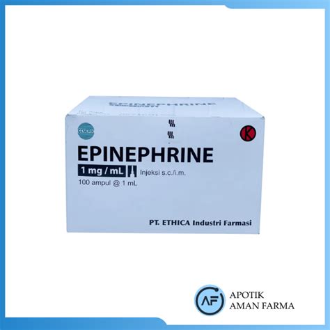 Epinephrine Box Isi Ampul Apotek Aman Farma