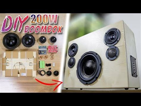 DIY 200W Portable Bluetooth Boombox Speaker Kit Build Parts Express