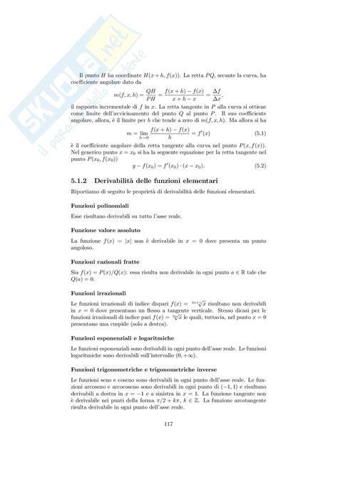 Analisi Matematica Note Ed Esercizi Svolti Su Derivate E Derivabilit