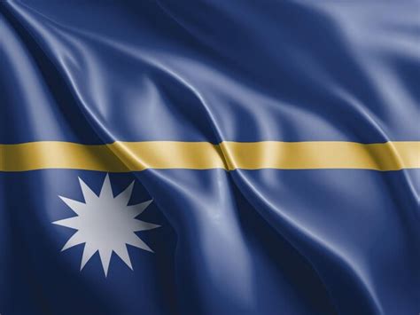 Premium Photo Nauru Flag Flutter And Waving