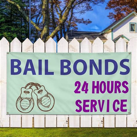 Vinyl Banner Sign Bail Bonds 24 Hours Service 1 Style A Marketing