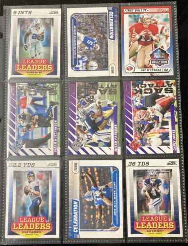 Panini Score Football Card Lot Parallels Rookies Inserts Ebay