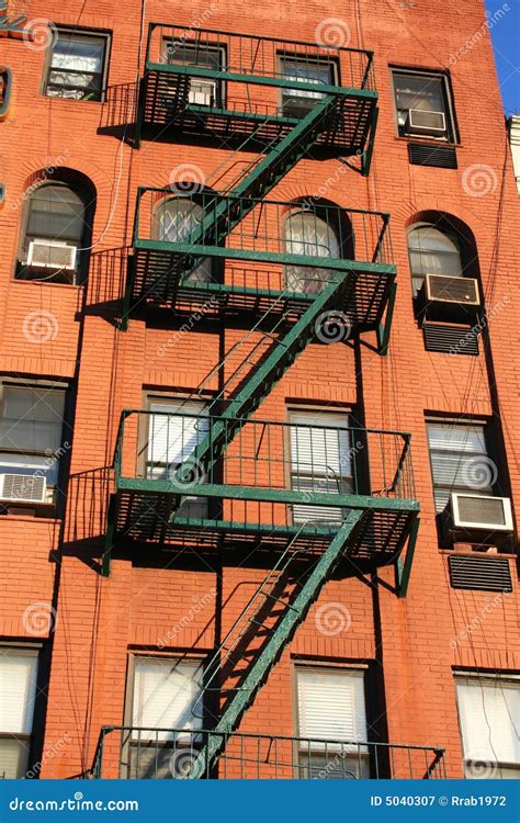 Red Bricks And Fire Escape In New York Stock Image Image Of Housing