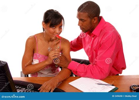 Office Romance stock photo. Image of expression, high, flower - 249698