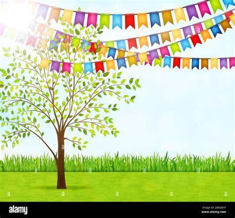 Garden party vector background Stock Vector Image & Art - Alamy