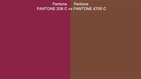 Pantone 208 C Vs PANTONE 4705 C Side By Side Comparison