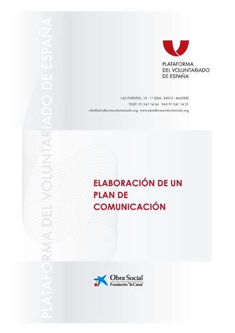 PDF Plan De Comunicaci N Doc PDF Fileo Ejecutar El Plan De