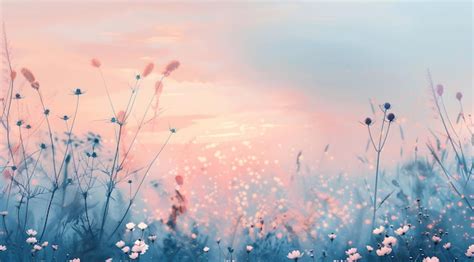 Premium Photo | Background with a floral field wild flowers of delicate ...