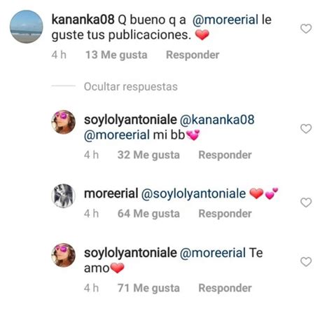 La llamativa reacción de Morena Rial a una publicación de Loly