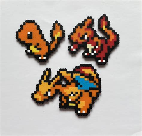 Charmander Perler Bead Keychain Pokemon Uk