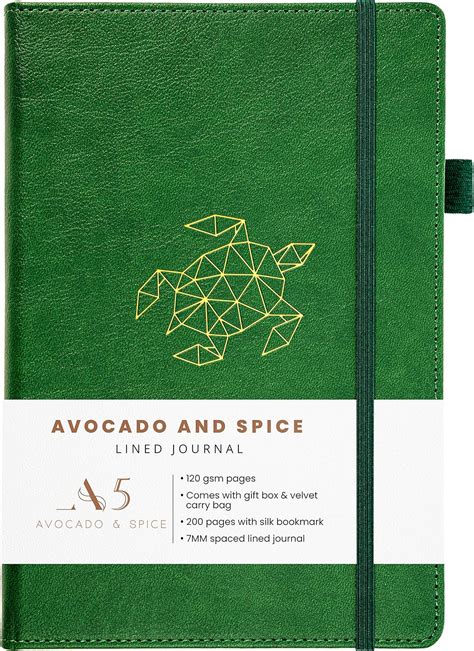 A5 Notebook Hardback Journal By Avocado And Spice With Gift Box