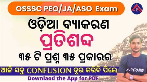 Odia Grammar Class For Peo And Ja Peo 2023 Exam Pyramid Classes