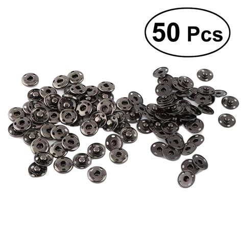 50 Sets Sew On Snaps Buttons Metal Snaps Fasteners Press Studs Buttons