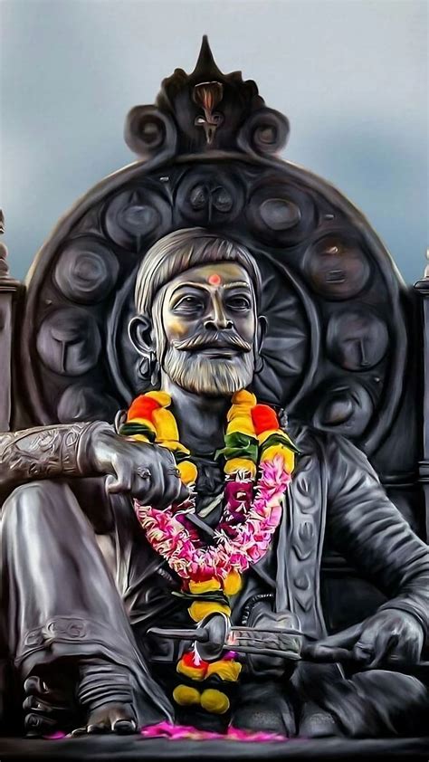 Chhatrapati Shivaji Maharaj Ke Estatua Negra Shivaji Maharaj Imperio