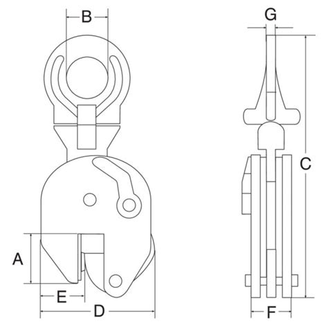 Pince Pour Levage De Profil Hp Acier Plat Boudin Cbu Tlm