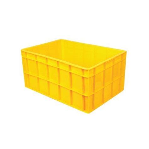 Solid Box Style L Rectangular Yellow Industrial Plastic Vegetable