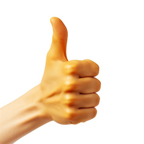 AI generated Thumbs up emoji png isolated on transparent background ...