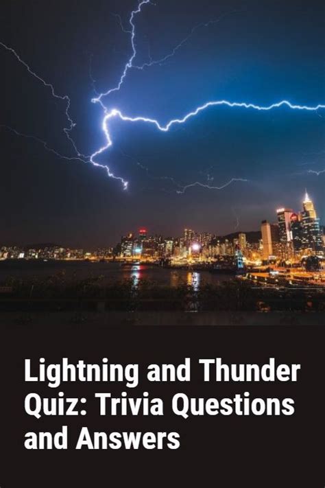 lightning and thunder quiz trivia questions and answers