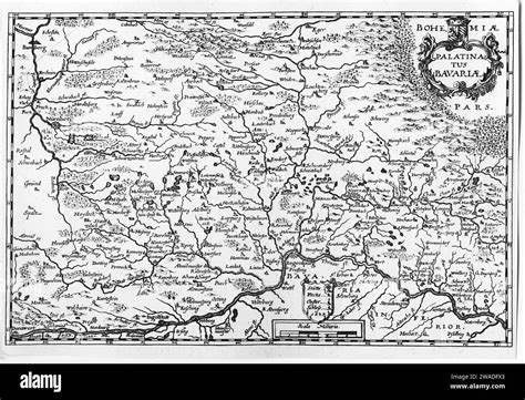 Map of Upper Bavaria and Lower Bavaria, copperplate engraving by ...