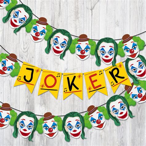 Joker Inspired Printable Banner Party Decor Printable Joker Etsy