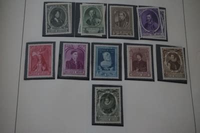 Belgi Verzameling Postzegels In Album Stamp Land