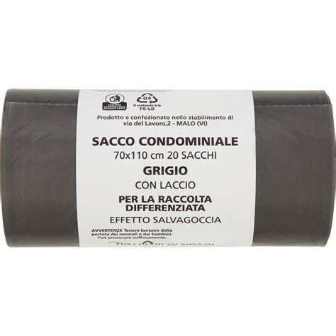 Sacchi Spazzatura Differenziata Grigio X X Sacme Pz Coop Shop