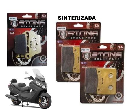 Kit Pastilha Freio Stona Sinterizada D T Dafra Maxsym I Box Racing