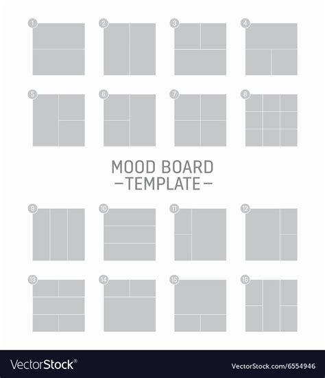 Mood board template Royalty Free Vector Image - VectorStock