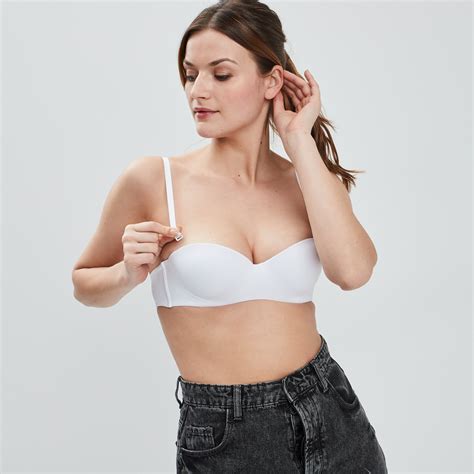 Soutien Gorge Bandeau Microfibre Blanc Femme La Halle