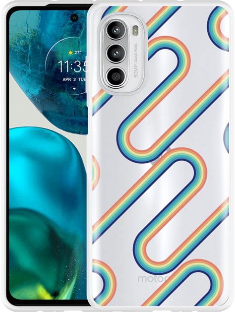 Motorola Moto G52 Hoesje Retro Regenboog II Designed By Cazy Bol