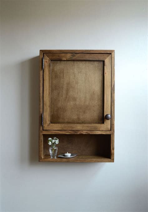 Wooden Medicine Cabinet Bathroom Cabinet Wall Storage Unit Bathroom ...