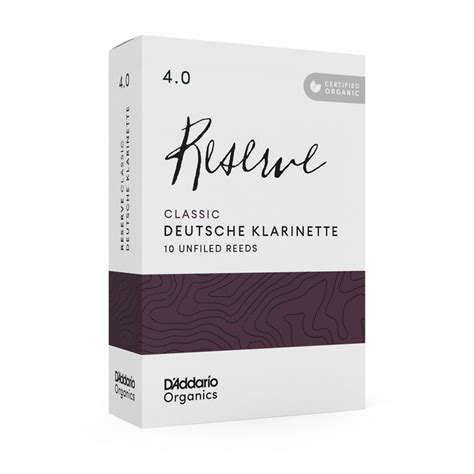 D Addario Organic Reserve Classic German Clarinet Reeds 4 10 Pack