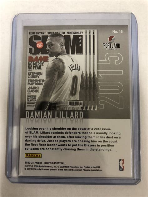 2020 21 Panini NBA Hoops Slam 16 Damian Lillard For Sale Online EBay