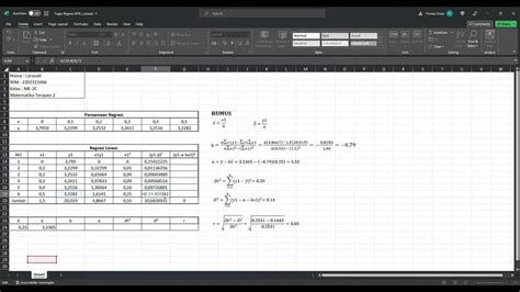 Tugas Matematika Terapan Membuat Grafik Regresi Linear Di Ms Excel