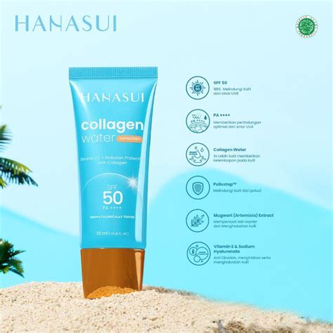 Jual Hanasui Collagen Water Sunscreen Spf Ml Shopee Indonesia