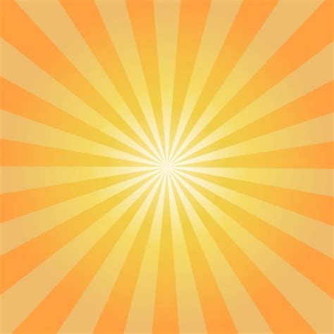 Ray Retro Background Orange Colored Stylish Illustration Stock Vector