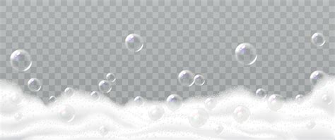 Realistic Detailed 3d White Foam Bubbles Vector 27895487 Vector Art At