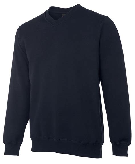 Promotional V Neck Sweatshirts Classic Style In Black Or Navy Blue